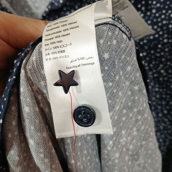 Joules Star And Polka Dot Print Midi Dress - Picture 7 of 12